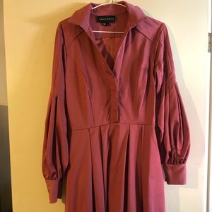 Adria Moss - Rose Pink balloon sleeve dress